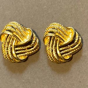 Vintage Bluette gold tone shoe clips